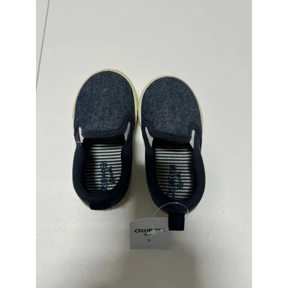 OshKosh B’gosh Toddler/baby Boys Canvas Slip-On Sneakers Blue Size 5